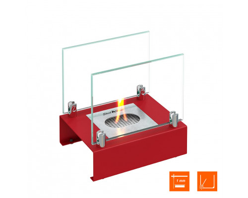 Настольный биокамин SteelHeat ALBA красный
